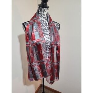 Sandol Ohio State Buckeyes Scarf OS Red Grey Excellent NCAA Gameday‎ Fan Gear